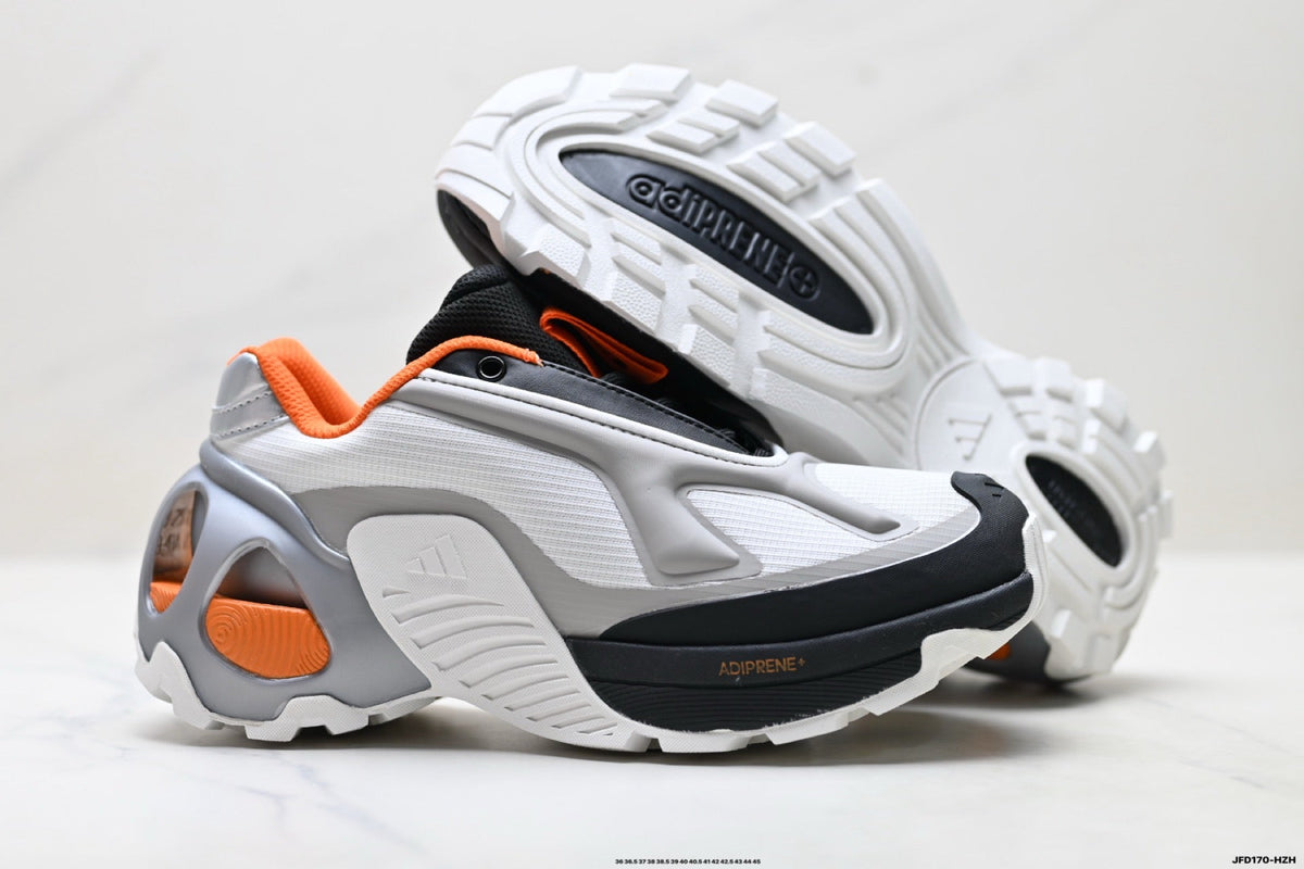 Exclusive Adidas K81801650 Unisex Running Shoes #2 — Black/White/Orange — Size EU 36 / US M4 / W5.5 / 23CM — Detail View