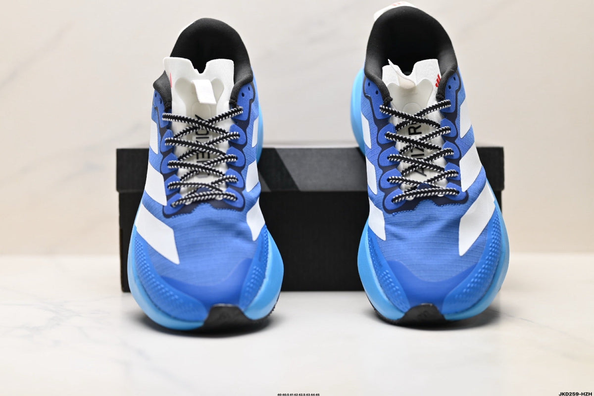 Exclusive Adidas K81801550 Men's Running Shoes — Blue/Black — Size EU 40 / US M7 / W8.5 / 25CM — Back View