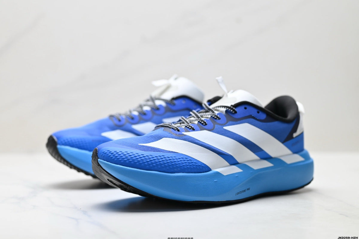 Exclusive Adidas K81801550 Men's Running Shoes — Blue/Black — Size EU 40 / US M7 / W8.5 / 25CM — Lifestyle View