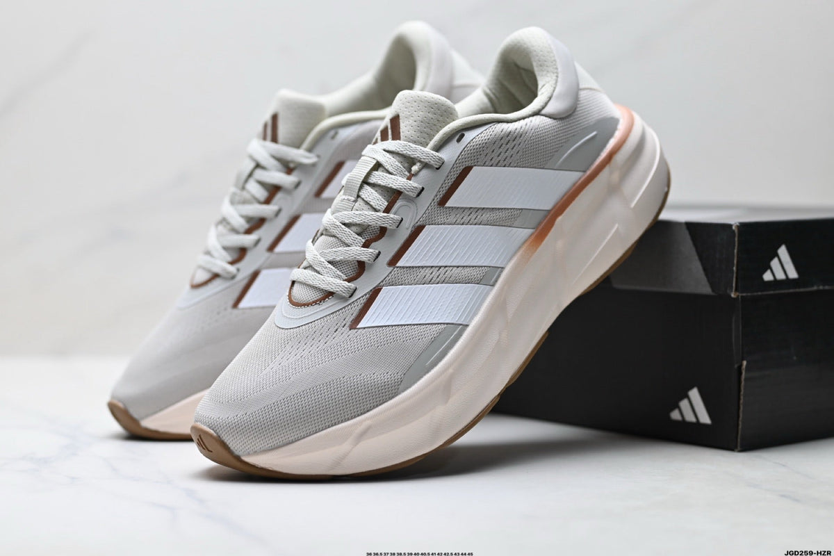 Exclusive Adidas K81801750 Unisex Running Shoes — White/Beige — Size EU 36 / US M4 / W5.5 / 23CM — Side View