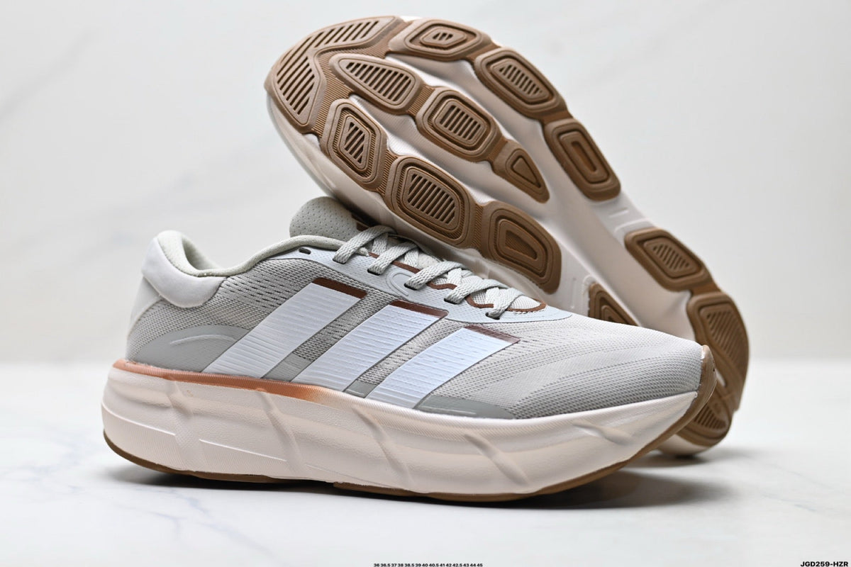Exclusive Adidas K81801750 Unisex Running Shoes — White/Beige — Size EU 36 / US M4 / W5.5 / 23CM — Detail View