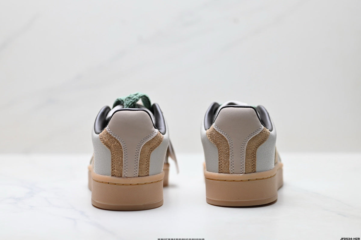 Exclusive Adidas K81801650 Unisex Casual Sneakers — Tan/Mint — Size EU 36 / US M4 / W5.5 / 23CM — Top View