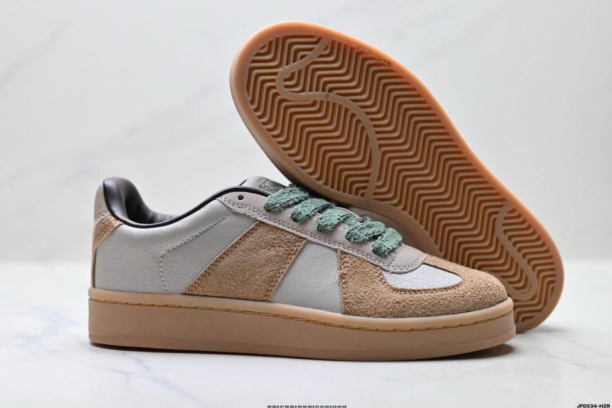 Exclusive Adidas K81801650 Unisex Casual Sneakers — Tan/Mint — Size EU 36 / US M4 / W5.5 / 23CM — Detail View