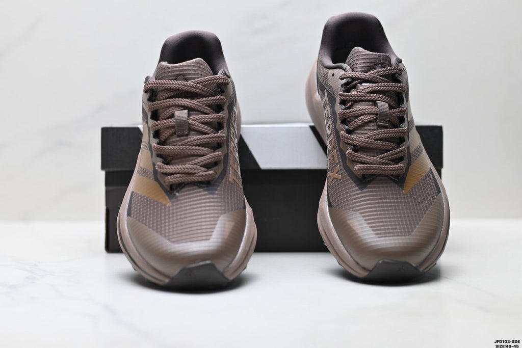 Exclusive Adidas K81801650 Men's Running Shoes — Brown — Size EU 40 / US M7 / W8.5 / 25CM — Back View