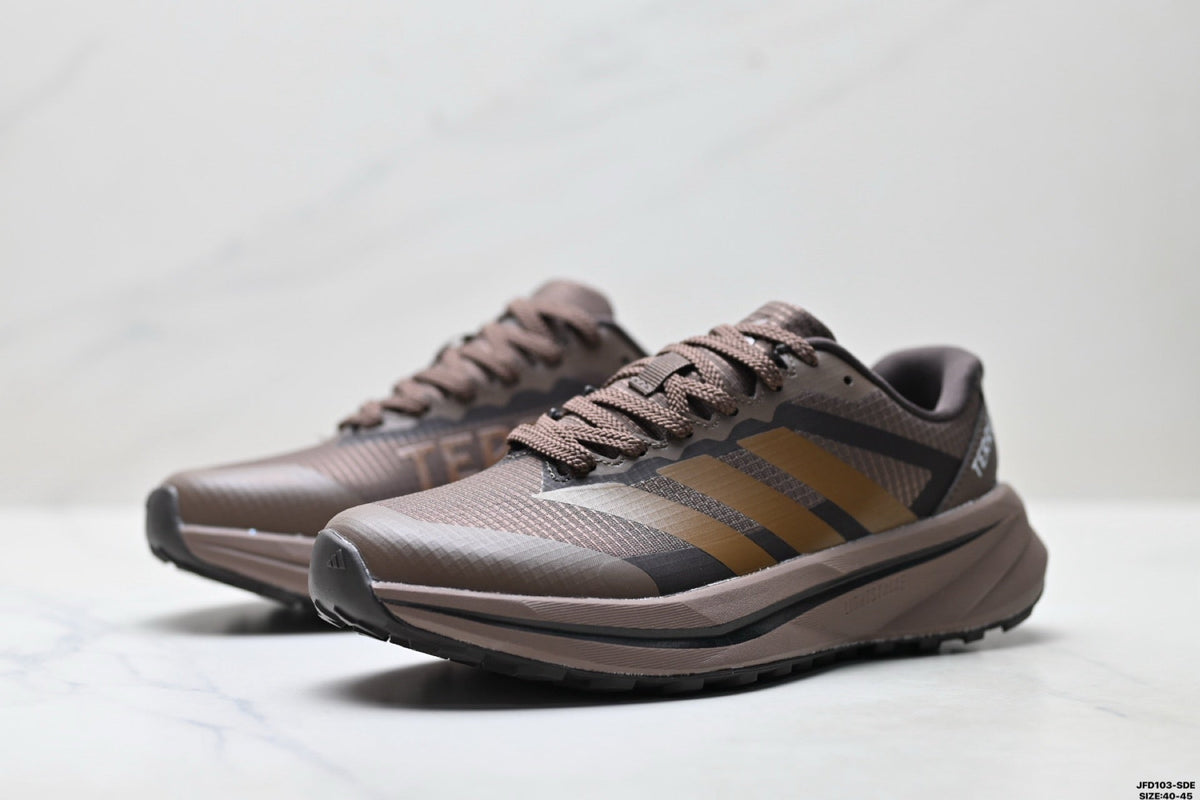 Exclusive Adidas K81801650 Men's Running Shoes — Brown — Size EU 40 / US M7 / W8.5 / 25CM — Lifestyle View