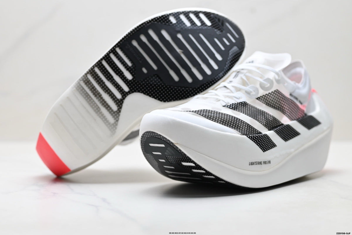Exclusive Adidas K81802150 Men's Running Shoes — White/Black — Size EU 39 / US M6.5 / W8 / 24.5CM — Side View