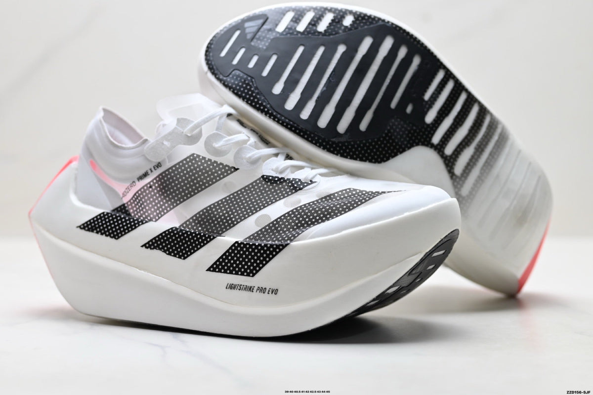 Exclusive Adidas K81802150 Men's Running Shoes — White/Black — Size EU 39 / US M6.5 / W8 / 24.5CM — Detail View