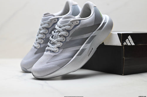 Exclusive Adidas K81801450 Unisex Running Shoes — White/Grey — Size EU 36 / US M4 / W5.5 / 23CM — Side View