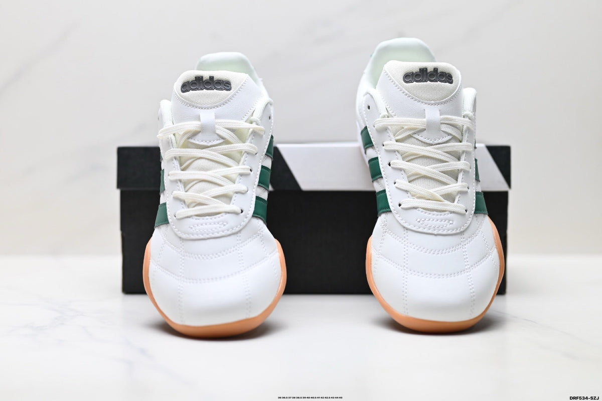 Exclusive Adidas K81801450 Unisex Casual Sneakers — White/Beige/Gum — Size EU 36 / US M4 / W5.5 / 23CM — Back View