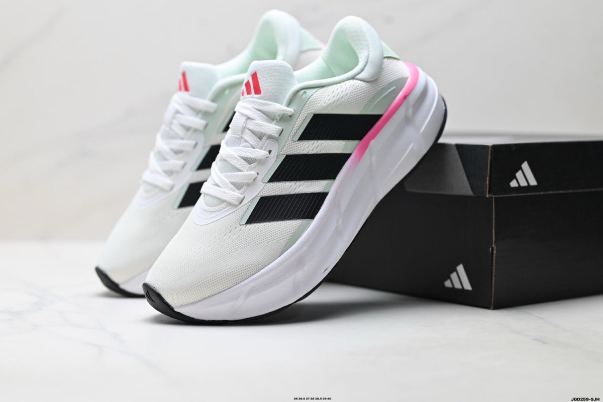 Exclusive Adidas K81801750 Women's Running Shoes — White/Mint/Pink — Size EU 36 / US M4 / W5.5 / 23CM — Side View