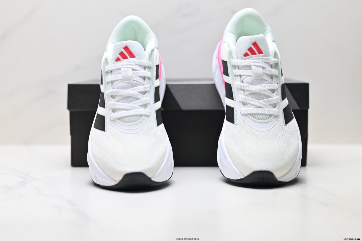 Exclusive Adidas K81801750 Women's Running Shoes — White/Mint/Pink — Size EU 36 / US M4 / W5.5 / 23CM — Back View