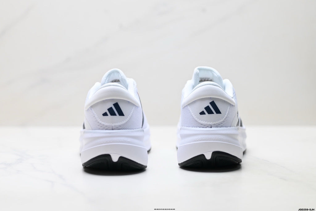 Exclusive Adidas K81801750 Men's Running Shoes — White/Navy/Red — Size EU 40 / US M7 / W8.5 / 25CM — Top View