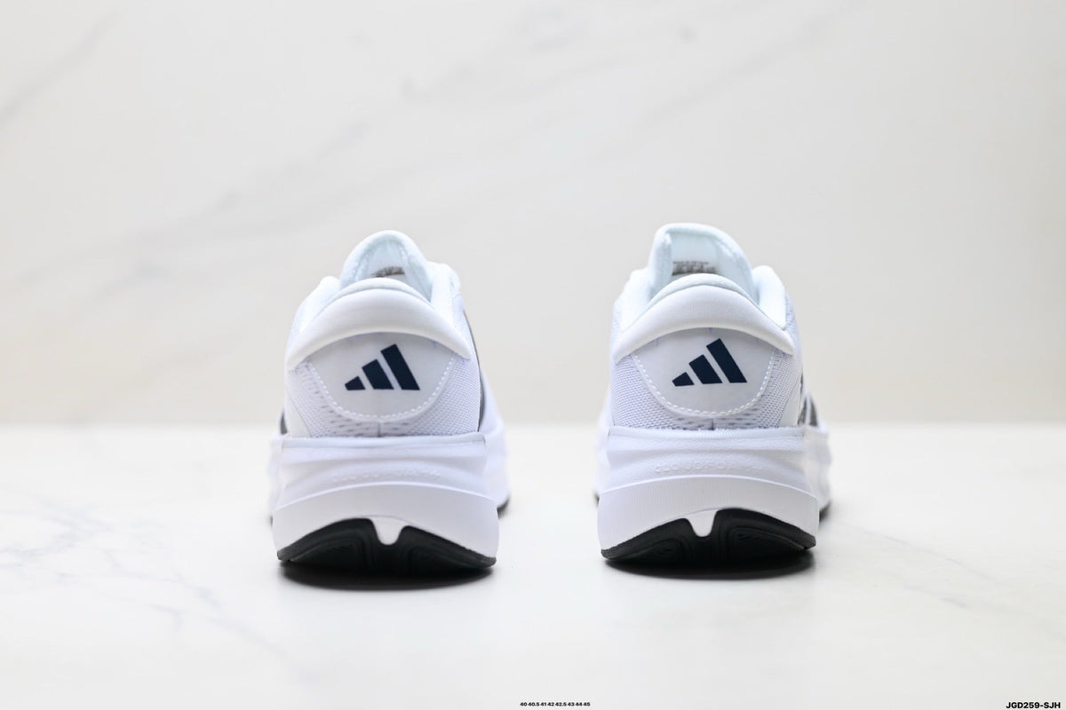 Exclusive Adidas K81801750 Men's Running Shoes — White/Navy/Red — Size EU 40 / US M7 / W8.5 / 25CM — Top View