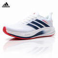 Exclusive Adidas K81801550 Men's Running Shoes #7 — Black/Red — Size EU 40 / US M7 / W8.5 / 25CM — Front View