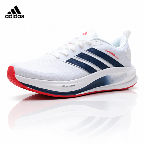 Exclusive Adidas K81801550 Men's Running Shoes #7 — Black/Red — Size EU 40 / US M7 / W8.5 / 25CM — Front View
