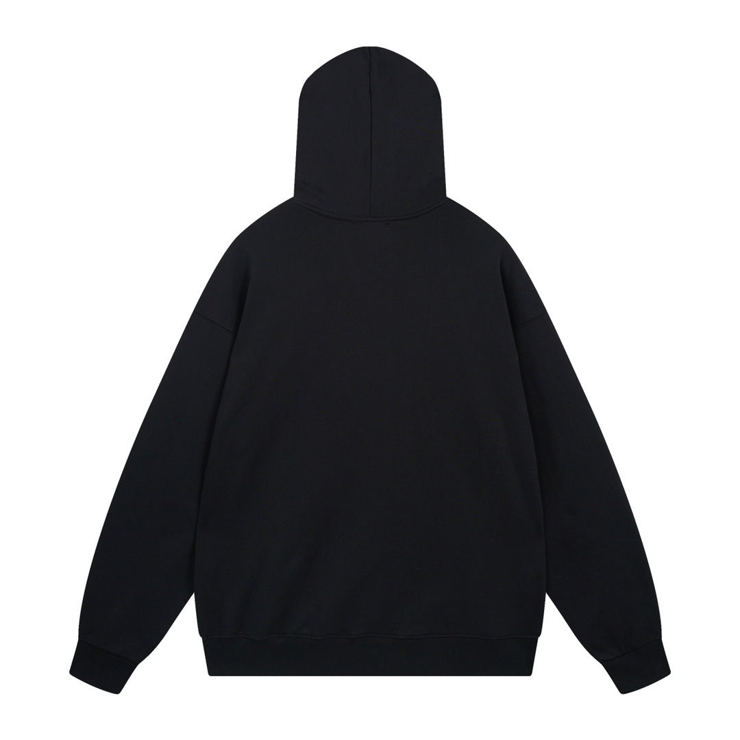 Exclusive Balenciaga New Print LOGO Hoodie — White — Size XS — Side View