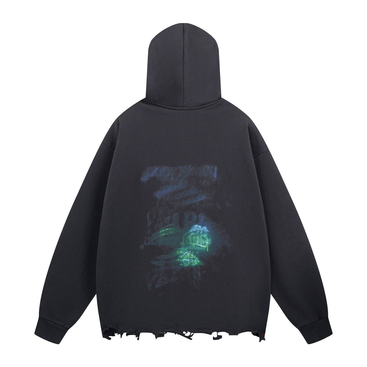 Exclusive Balenciaga Men's Distressed Hoodie — XS — Side View