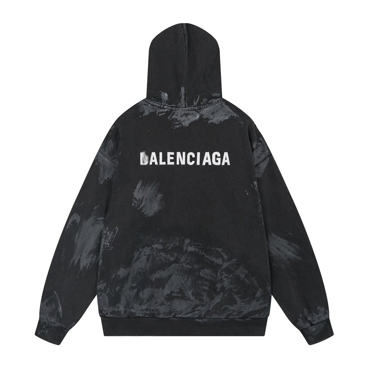 Exclusive Balenciaga Print LOGO Hoodie — XS — Side View