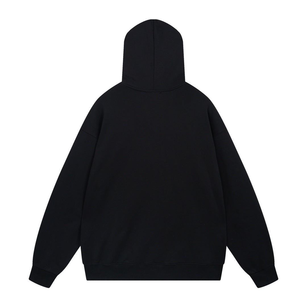 Exclusive Balenciaga Couples Print Hoodie — White — Size XS — Side View