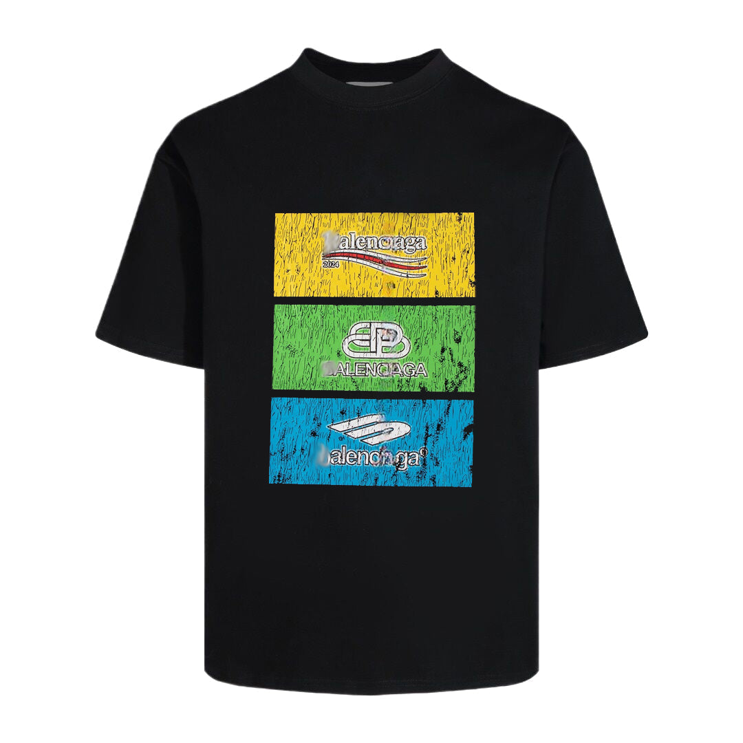 Exclusive Balenciaga Fashionable T-shirt — Black — Size XS — Back View