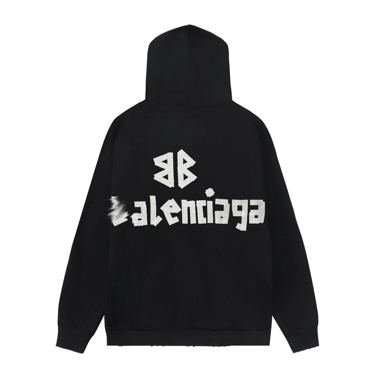 Exclusive Balenciaga Couples Distressed Hoodie — XS — Side View