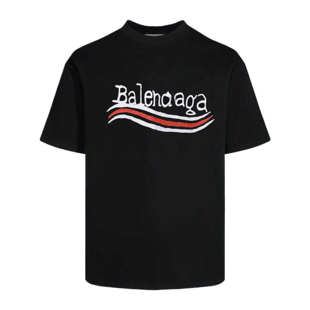 Exclusive Balenciaga Fashionable Casual T-shirt — Black — Size XS — Front View