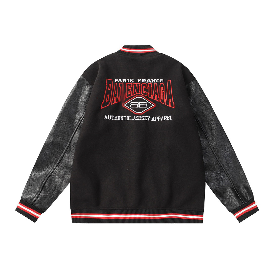 Exclusive Balenciaga Men Baseball Jacket — M — Side View