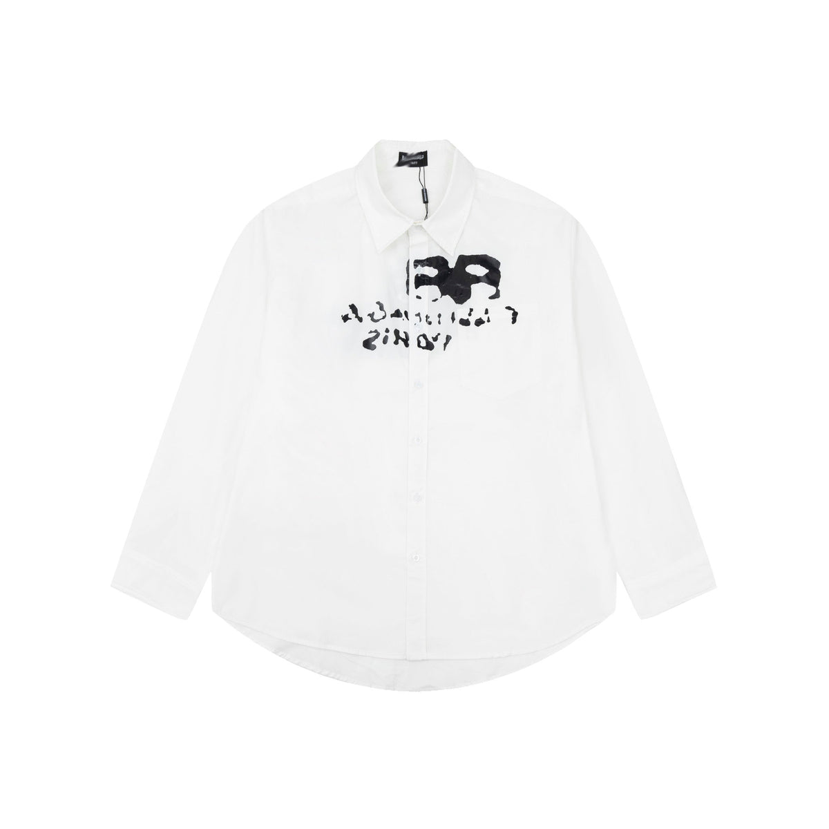 Exclusive 2025SS New Graffiti Shirt — Black — Size XS — Side View