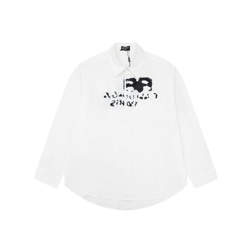 Exclusive 2025SS New Graffiti Shirt — Black — Size XS — Side View