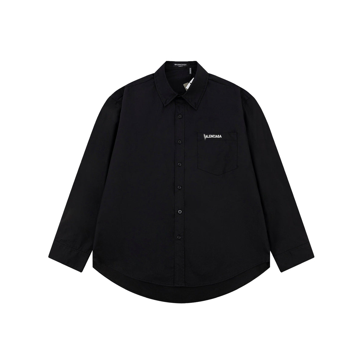 Exclusive 2025SS New Lettering LOGO Shirt — Black — Size XS — Side View