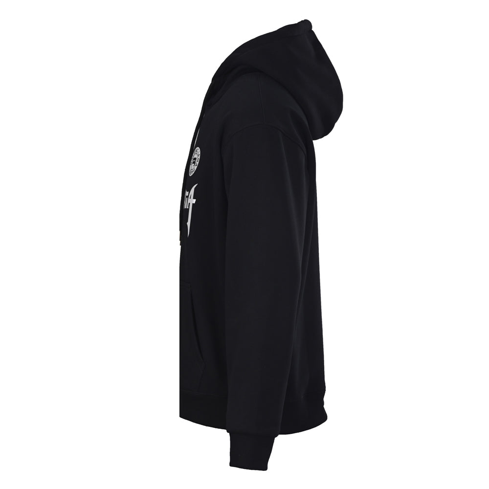 Exclusive Balenciaga Glow-in-The-Bark Logo Hoodie — White — Size S — Side View