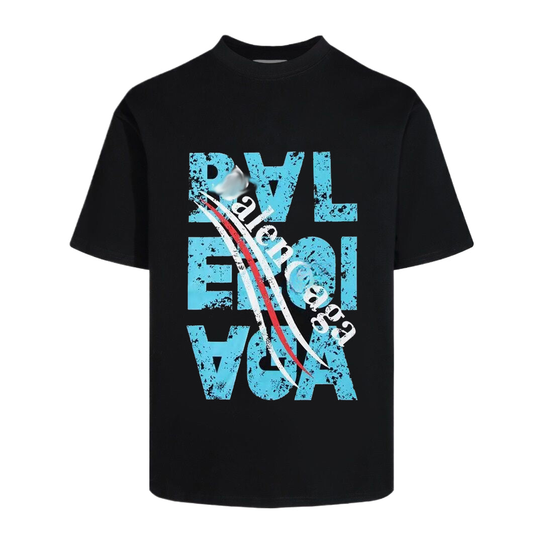 Exclusive Balenciaga Fashionable T-shirt — Black — Size XS — Back View
