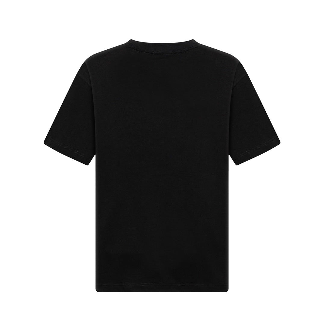 Exclusive Balenciaga 2025ss Printed Casual T-shirt — Black — Size XS — Side View