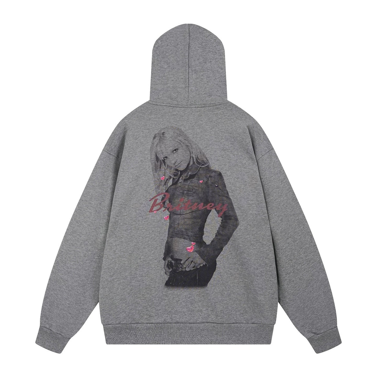 Exclusive Balenciaga New LOGO Gray Hoodie — XS — Front View