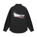 Exclusive 2025SS Classic LOGO Shirt — Black — Size S — Front View