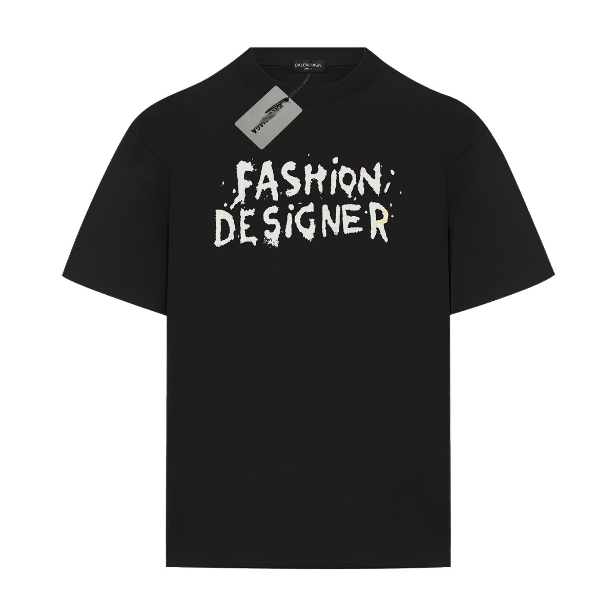 Exclusive Balenciaga  Casual LOGO T-shirt — Black — Size XS — Front View