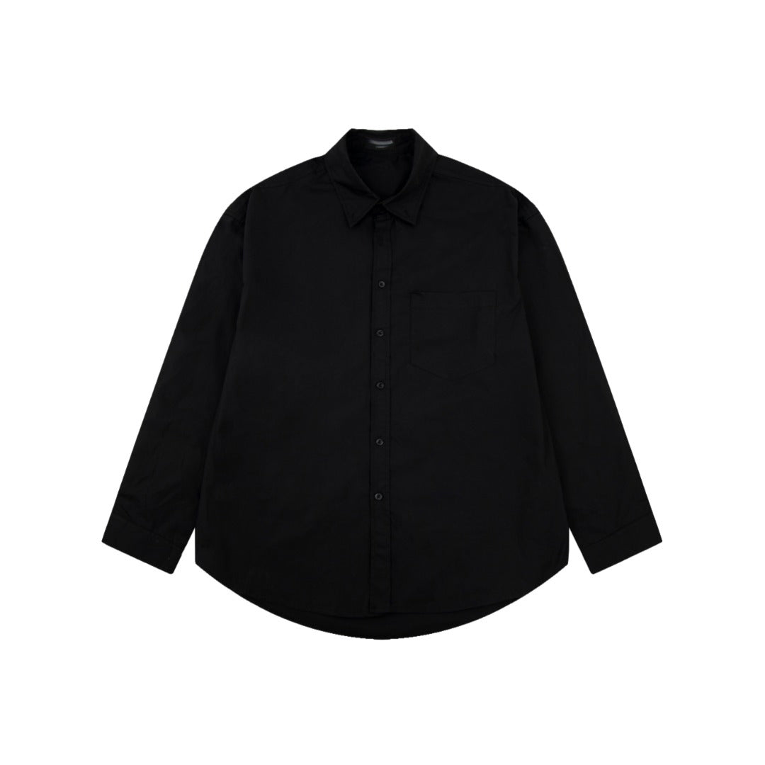 Exclusive 2025SS New Lettering LOGO Shirt — Black — Size XS — Side View