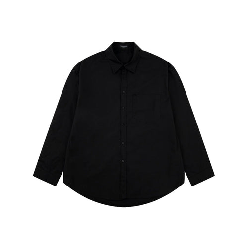 Exclusive 2025SS New Lettering LOGO Shirt — Black — Size XS — Side View