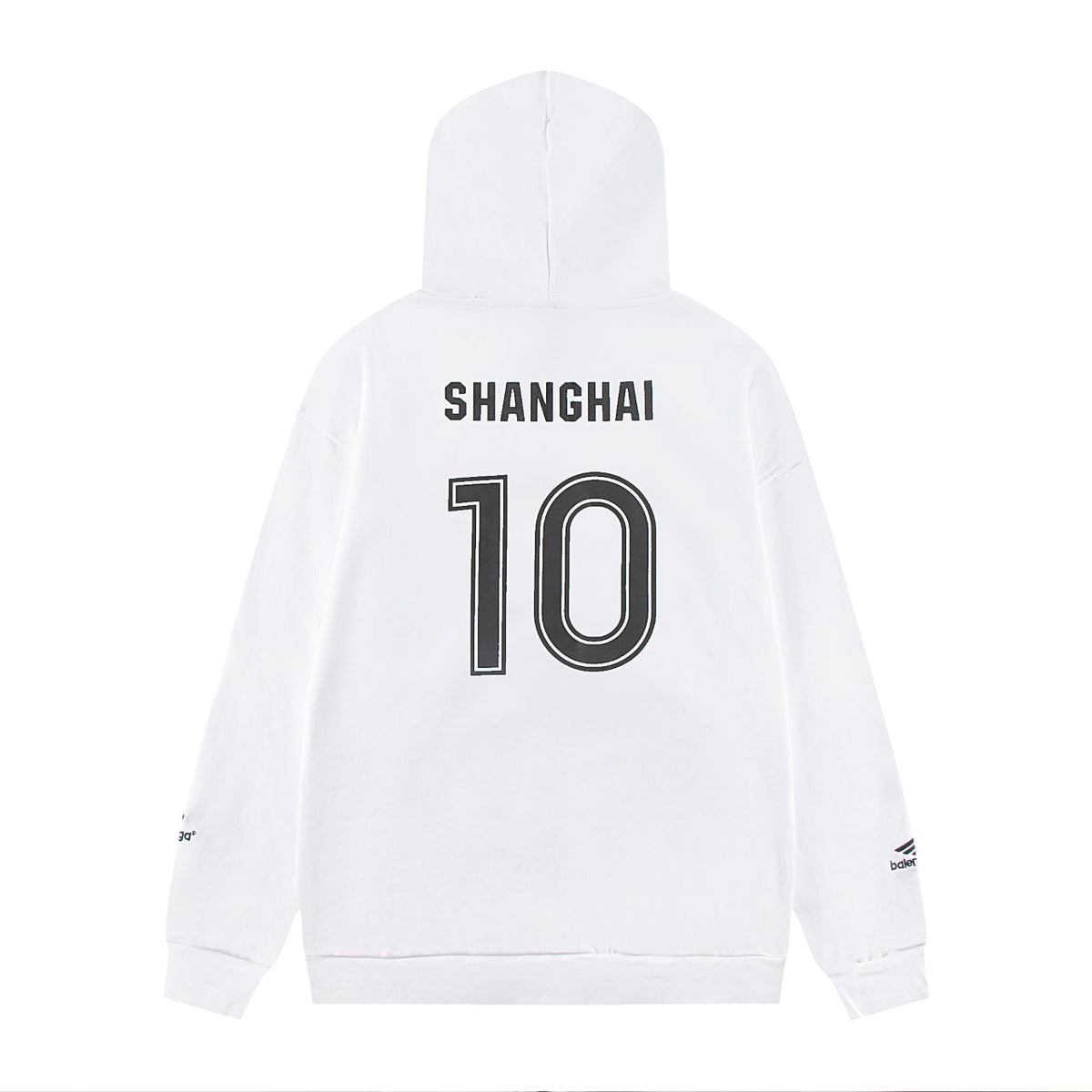 Exclusive Balenciaga Collaboration Hoodie — Black — Size XS — Side View