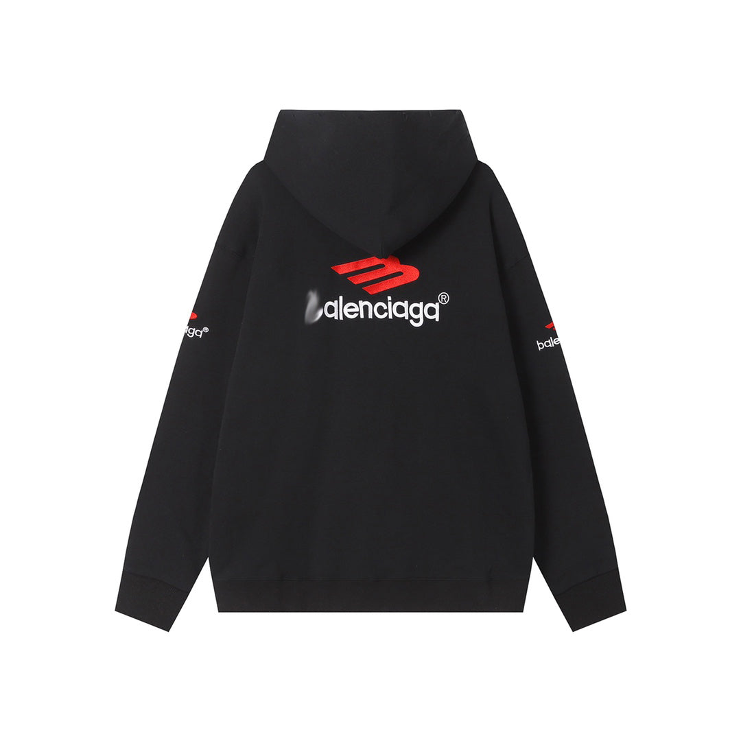 Exclusive Balenciaga Couples Gradient Hoodie — White — Size S — Side View