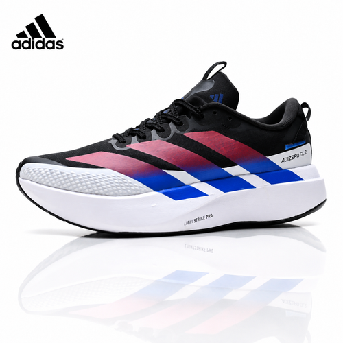 Exclusive Adidas K81801550 Unisex Running Shoes #6 — Black/Red — Size EU 36 / US M4 / W5.5 / 23CM — Front View