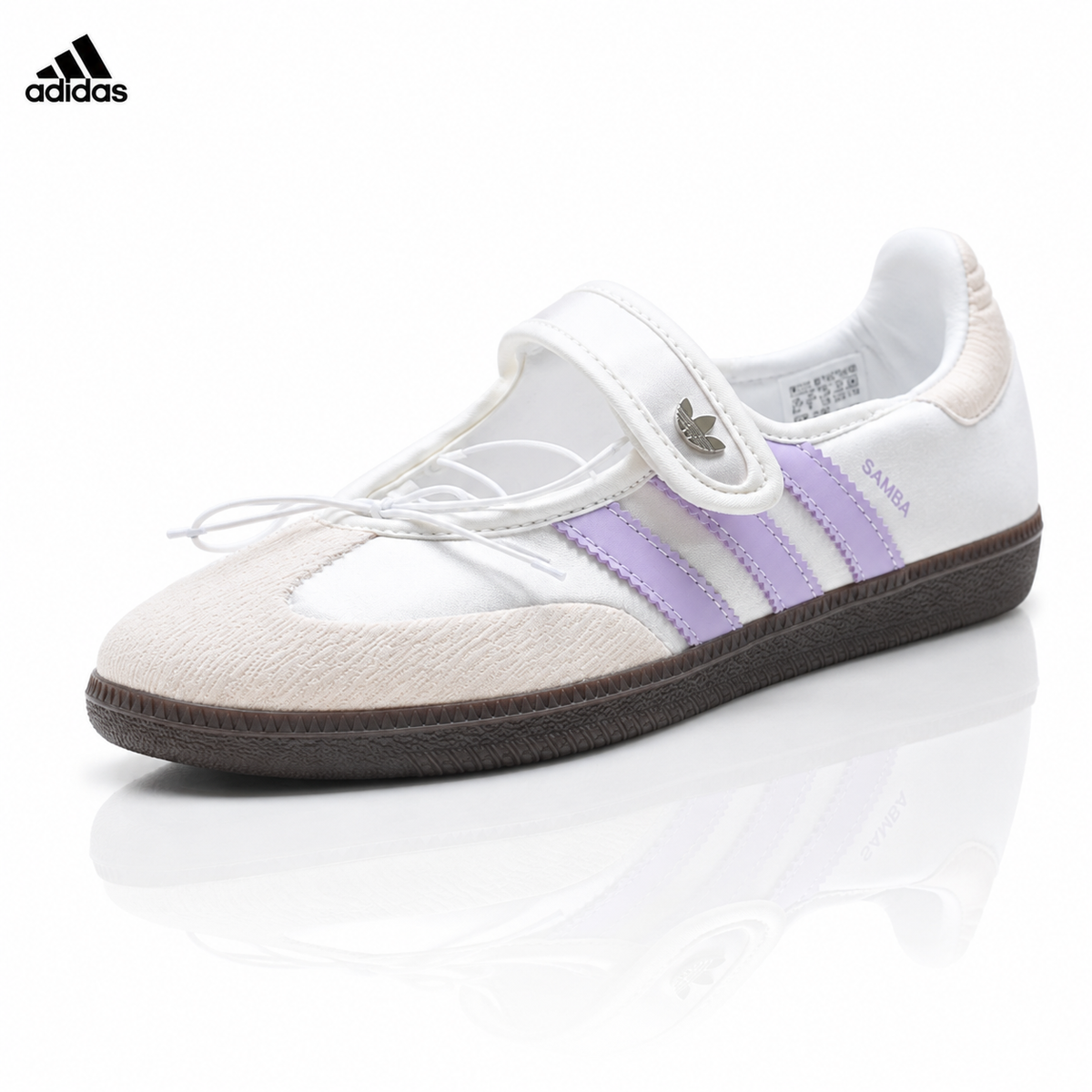 Exclusive Adidas Originals Samba Mary Jane Sneakers for Women — Pink White Gum — Size EU 35.5 / US M3.5 / W5 / 22.5CM — Front View