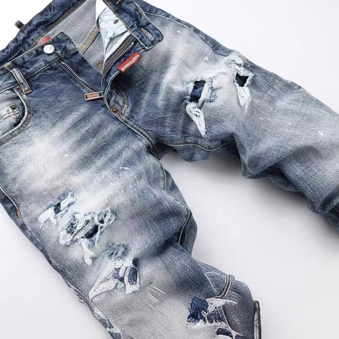 Exclusive dsquared2  Ink splash 2024ss Jeans — 28 — Top View