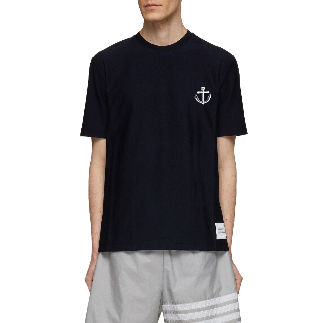 Exclusive Thom Browne  Anchor embroidery T-shirt — Blue — Size 0/S — Alternate View 7