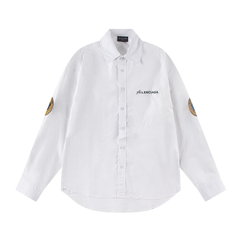 Exclusive 2025SS Long-Sleeve Shirt Shirt — Black — Size S — Back View