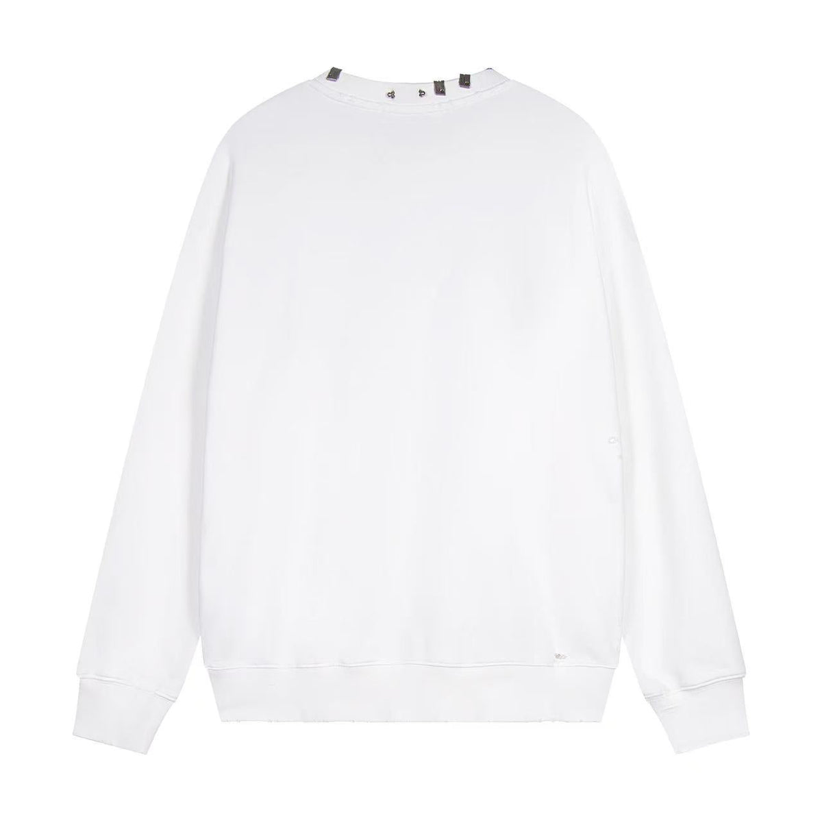 Exclusive Balenciaga  Couples Crew Neck Hoodie — White — Size M — Back View