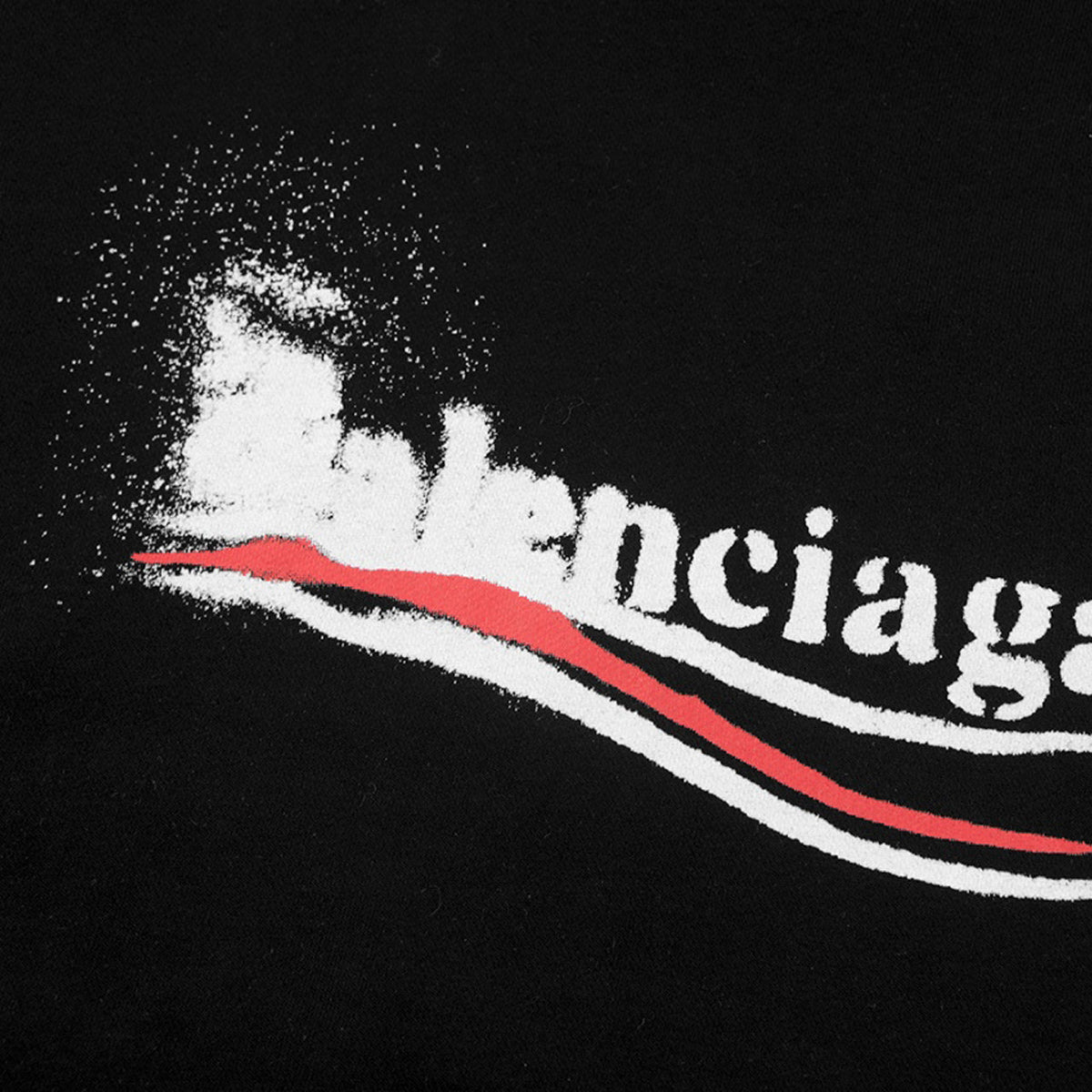 Exclusive Balenciaga Loose Fit Print Hoodie — XS — Back View