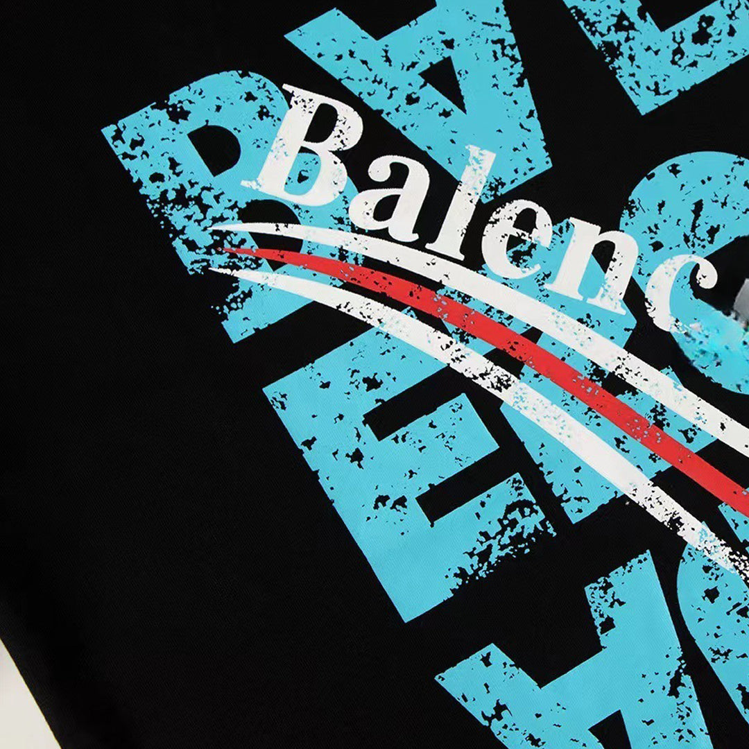 Exclusive Balenciaga Fashionable T-shirt — Black — Size XS — Detail View