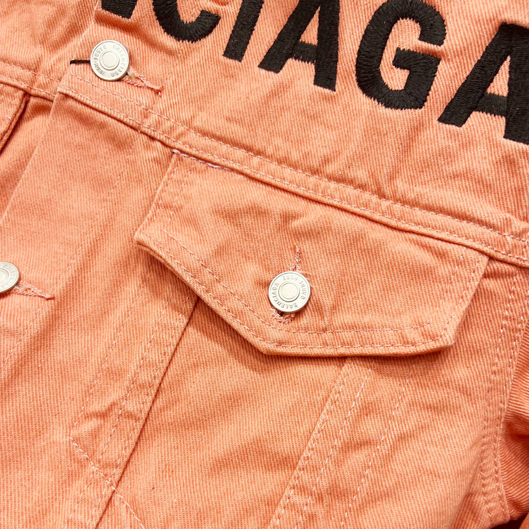 Exclusive Balenciaga 2025SS Jacket Denim Jacket — S — Top View