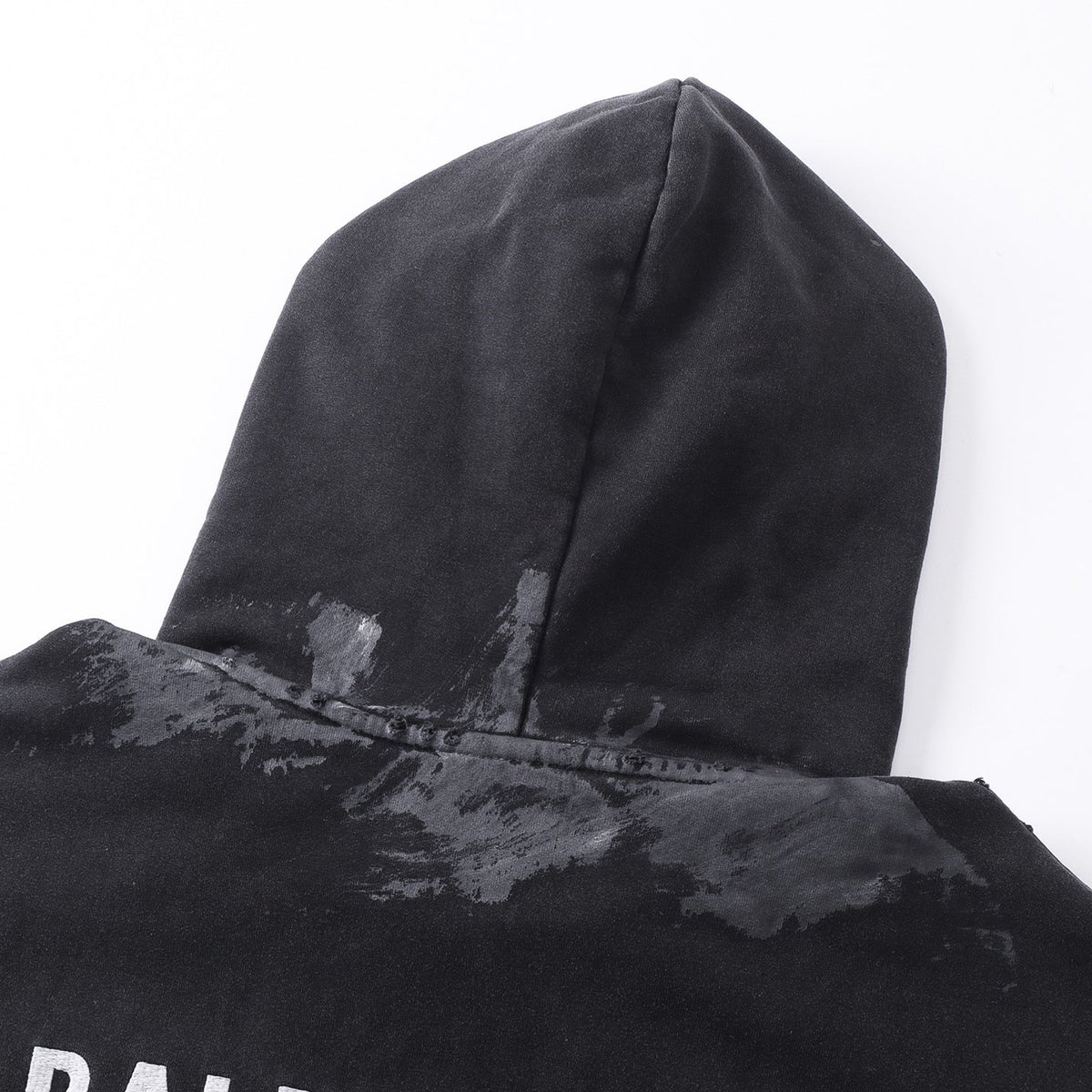 Exclusive Balenciaga Print LOGO Hoodie — XS — Back View